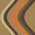 Broad Curvy Retro Stripe Wallpaper