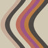 Broad Curvy Retro Stripe Wallpaper