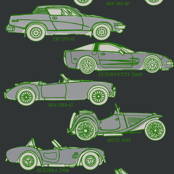 Classic Car Blueprint Wallpaper