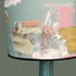 Painterly Abstract Lampshade - duck egg