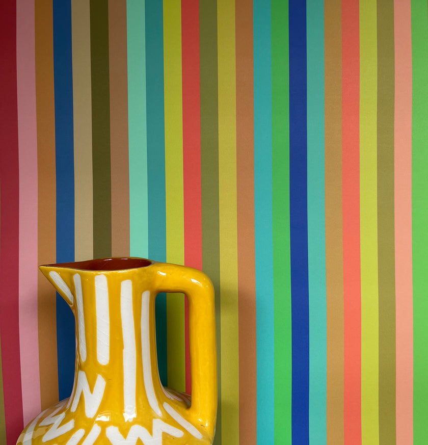 Tonal Stripe Wallpaper - Pool