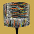 Vintage mid - century fabric Lampshade - 21 h x 30 d cm
