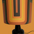 Retro geometric Lampshade - Terracotta + yellow