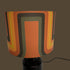 Retro geometric Lampshade - Terracotta + yellow