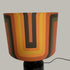 Retro geometric Lampshade - Terracotta + yellow