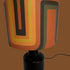 Retro geometric Lampshade - Terracotta + yellow