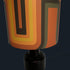 Retro geometric Lampshade - Terracotta + yellow