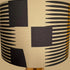 Combed stripe Lampshade - Navy + Ochre - 23 h x 35 d cm