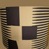 Combed stripe Lampshade - Navy + Ochre - 23 h x 35 d cm