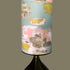 Tall Painterly Abstract Lampshade - duck egg