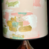 Large Painterly Abstract Lamp shade -  pale pink