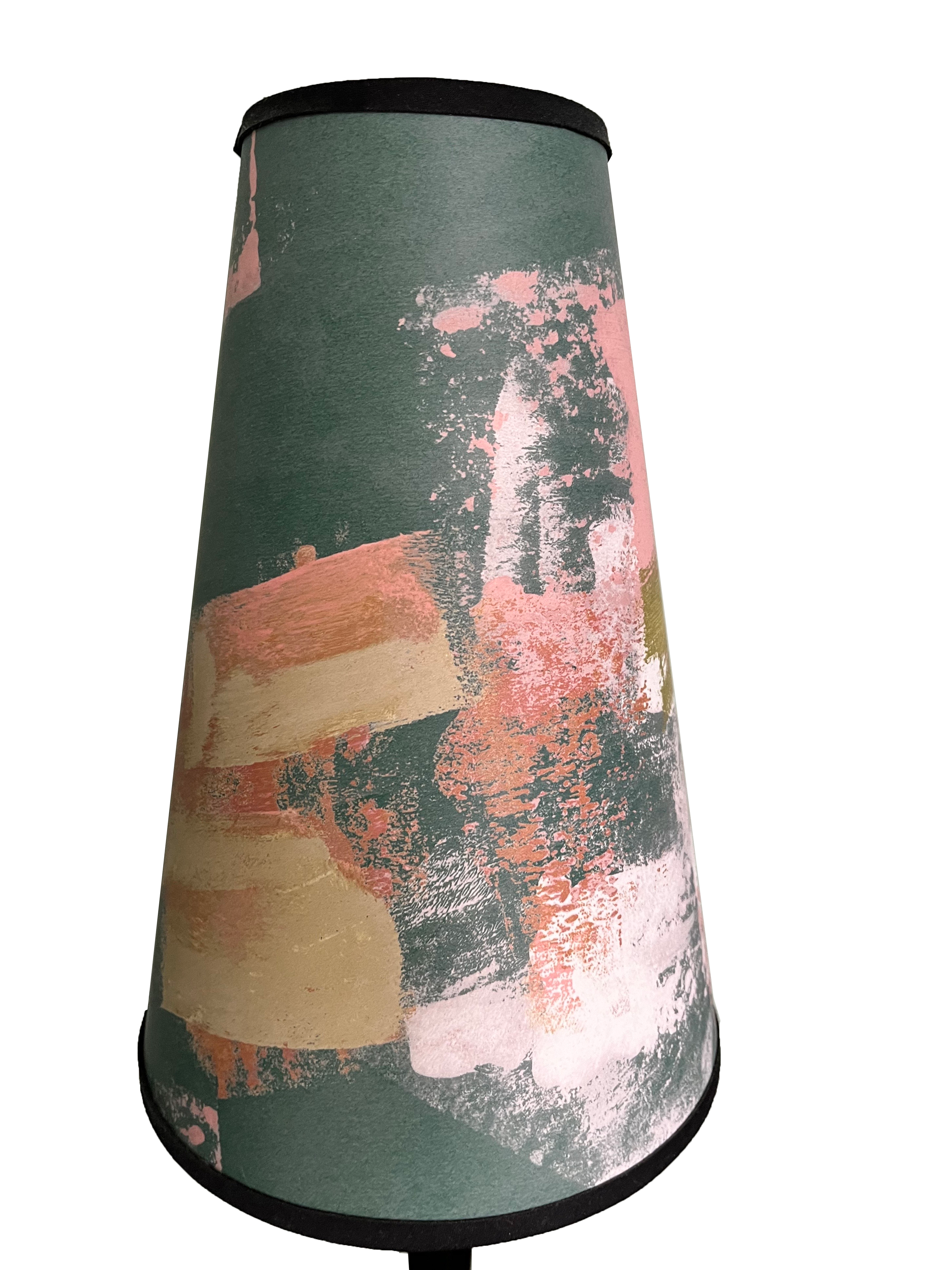 Painterly Abstract Lamp shade - bottle
