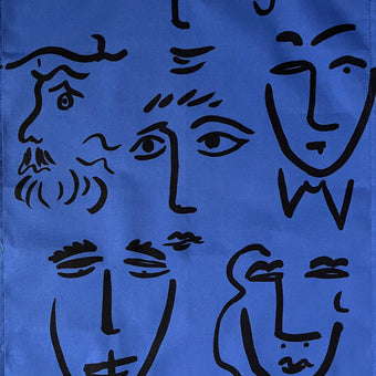 Faces Linen Tea Towel