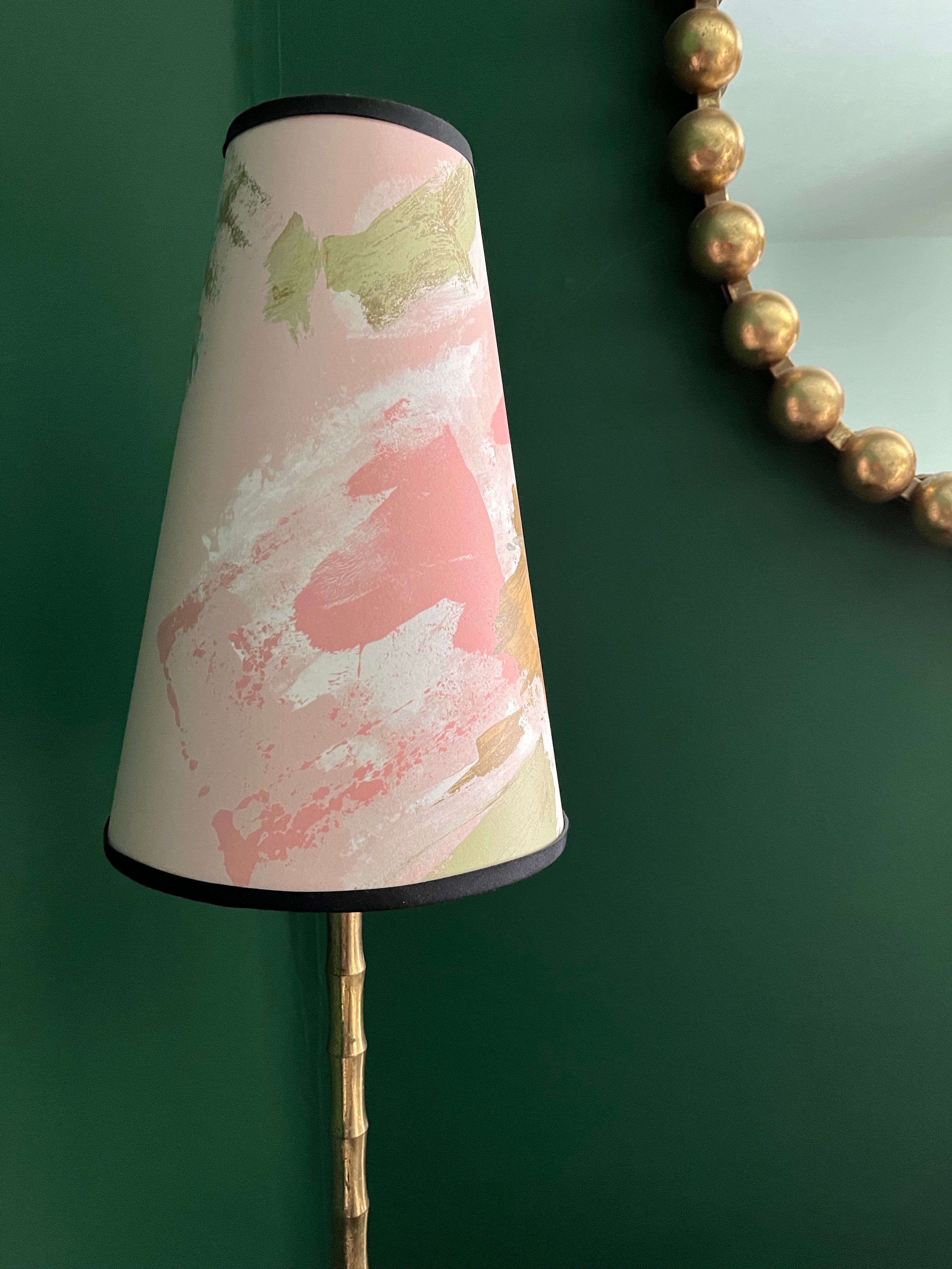 Painterly Abstract Lamp shade - pink