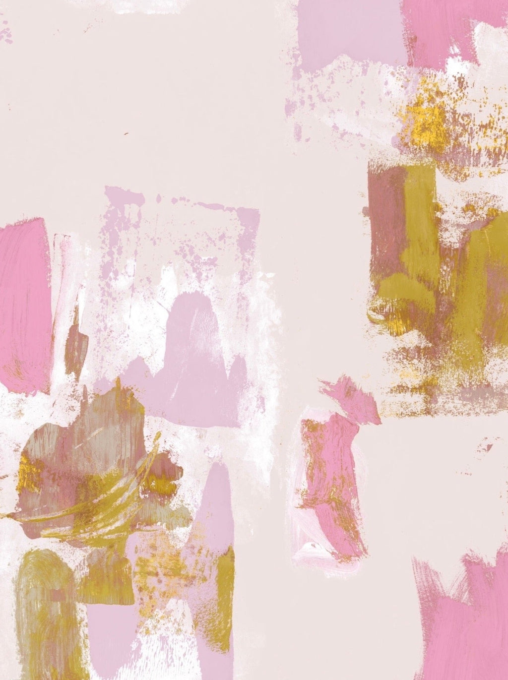 Abstract Painterly Wallpaper- Pale Pink