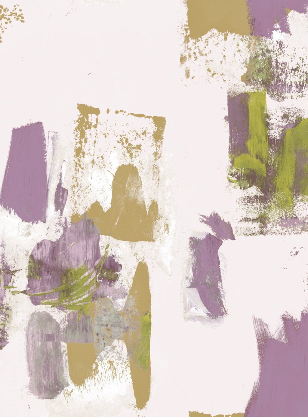 Abstract Painterly Wallpaper-Lilac