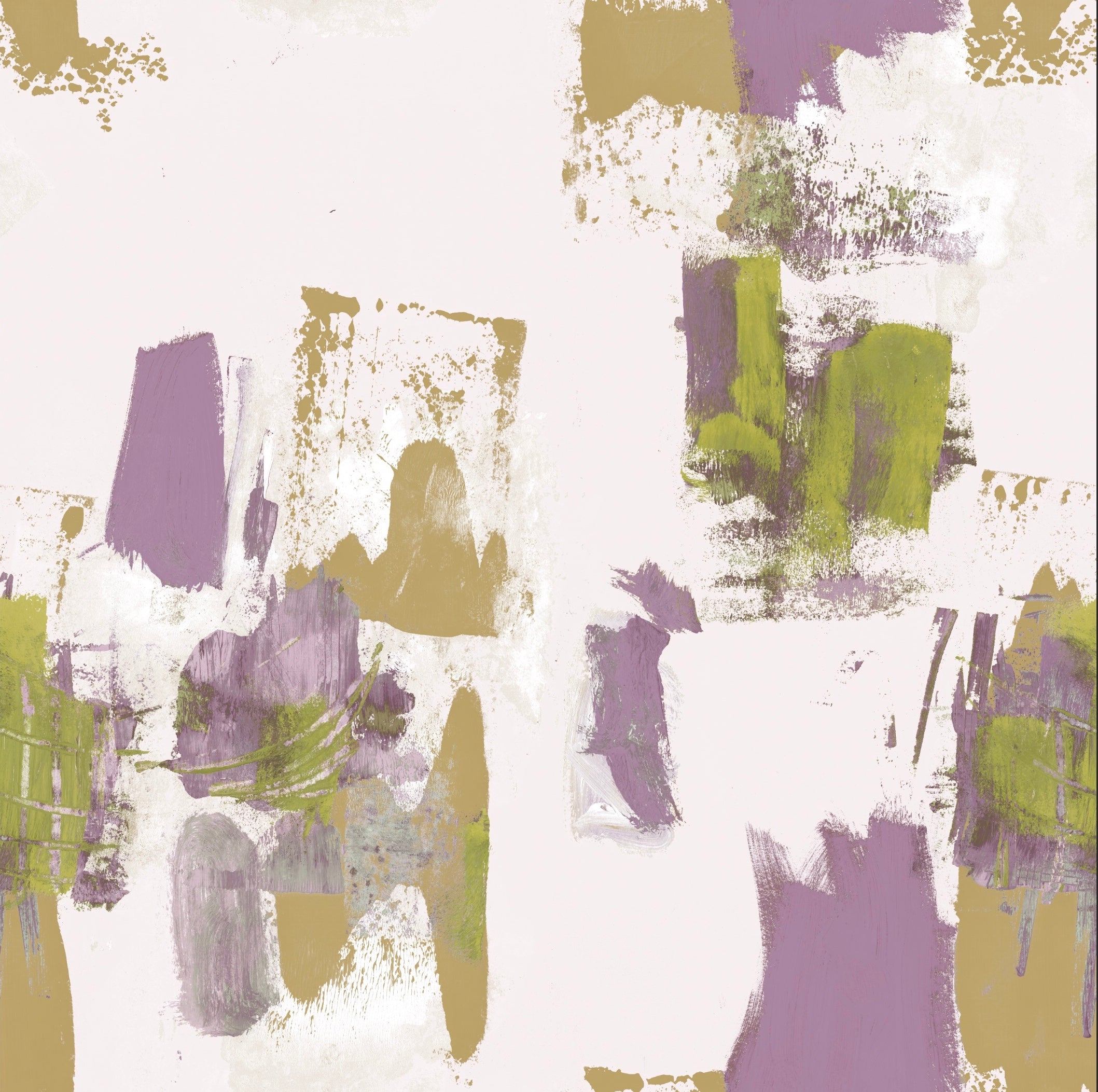 Abstract Painterly Wallpaper-Lilac
