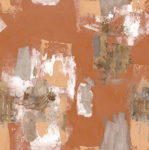 Abstract Painterly Wallpaper- Terracotta