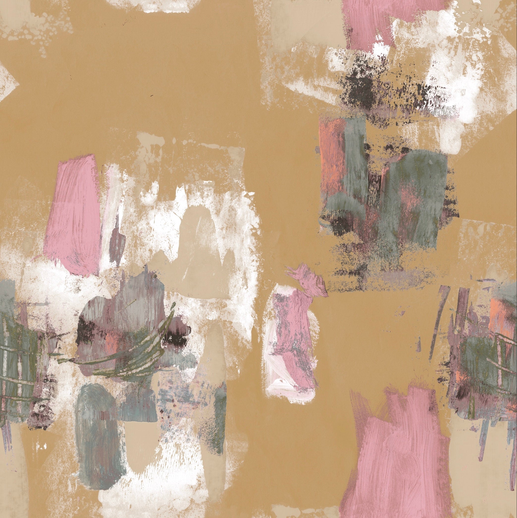 Abstract Painterly Wallpaper- Sand