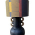 Combed stripe Lampshade - Navy + Ochre