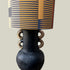 Combed stripe Lampshade - Navy + Ochre