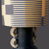 Combed stripe Lampshade - Navy + Ochre