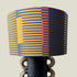 Combed stripe Lampshade - Navy + Ochre