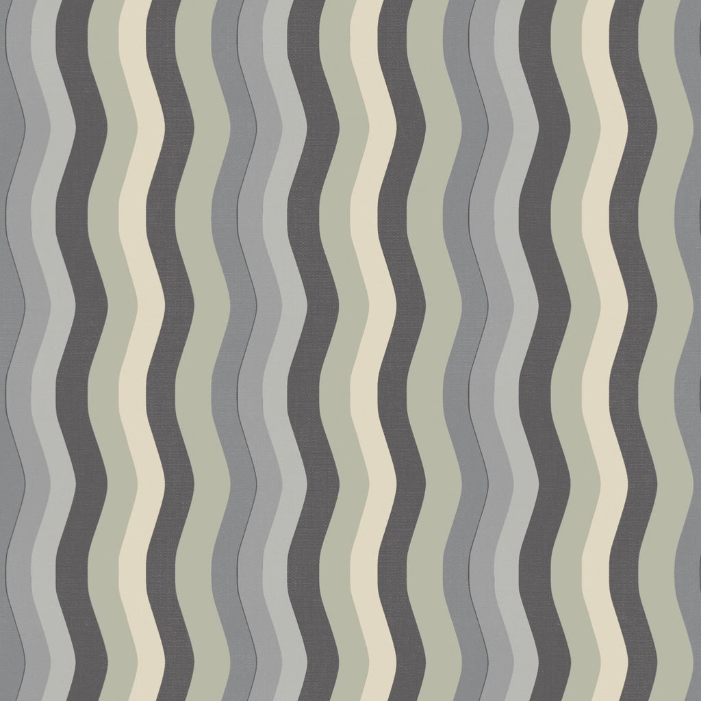 Wavy Stripe Wallpaper - Grey