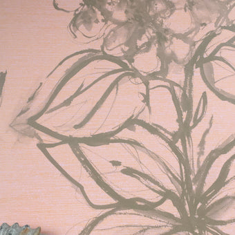 Aquatint Large Panel Floral Wallpaper