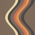 Broad Curvy Retro Stripe Wallpaper