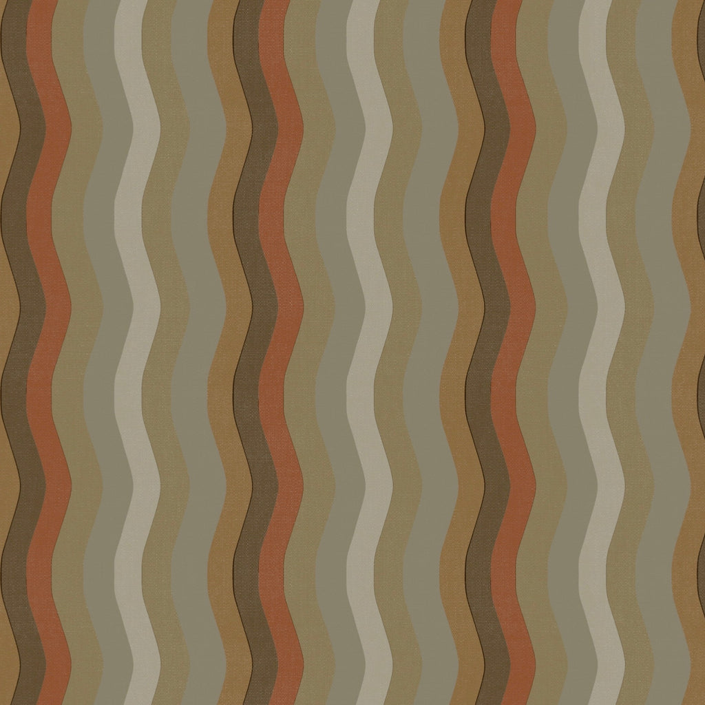 Wavy Stripe Wallpaper - Conker