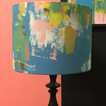 Abstract Turquoise Small Lampshade