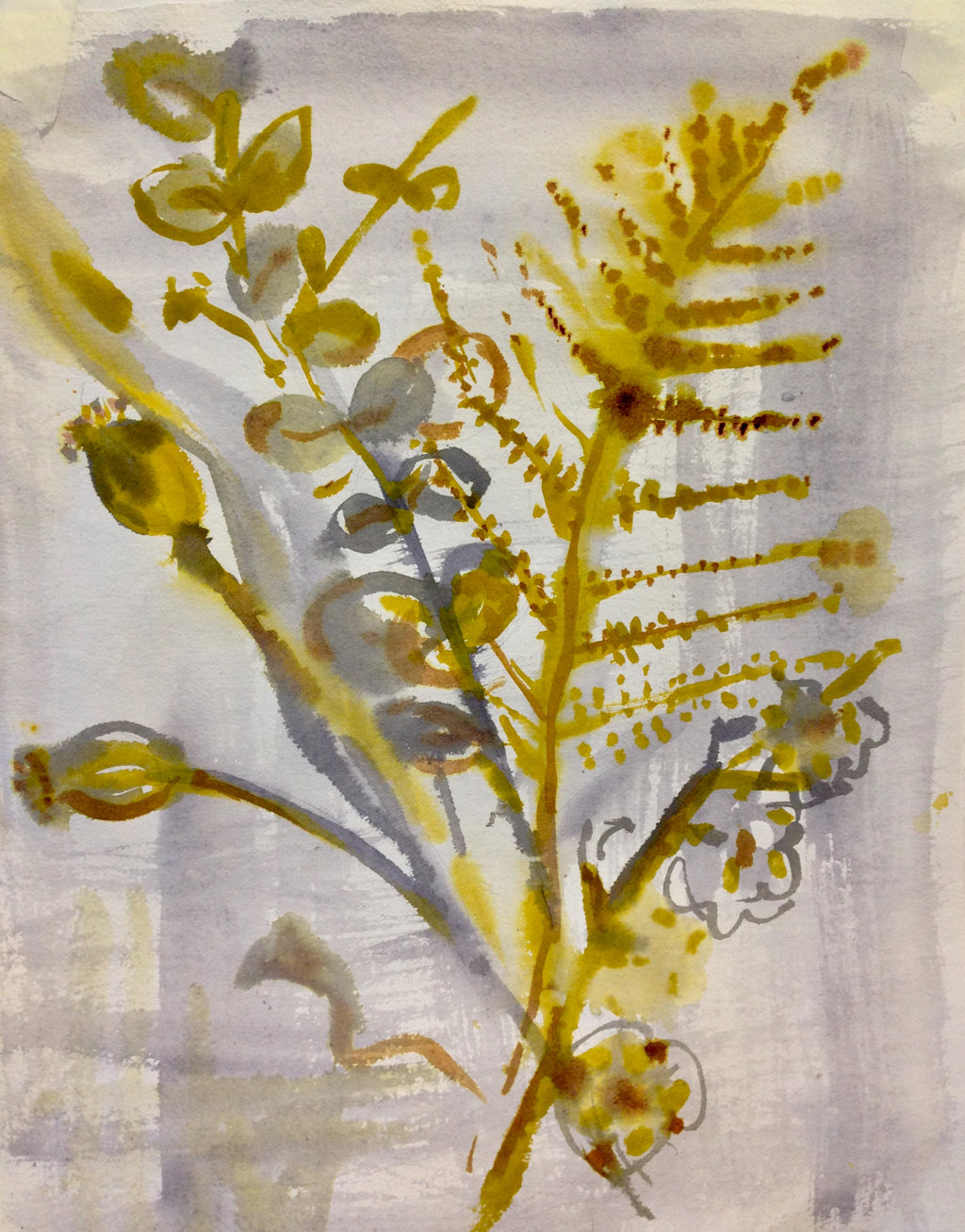 Ferns Watercolour Painting
