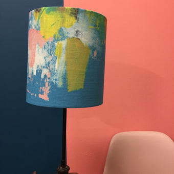 Abstract Turquoise Small Lampshade