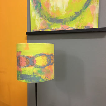 Yellow Circle Abstract Lampshade.