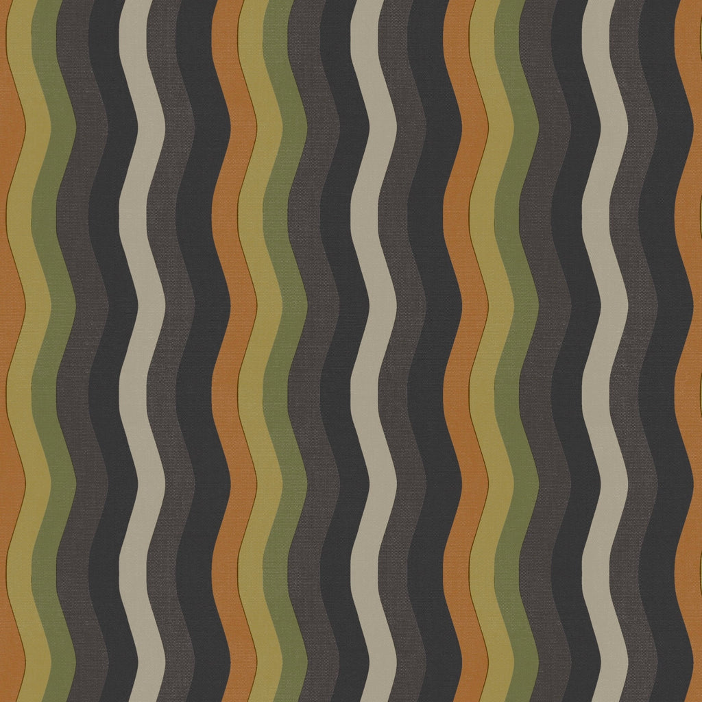 Wavy Stripe Wallpaper -  Chocolate