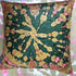 Tie Dye Circle  Velvet Cushion - Ochre
