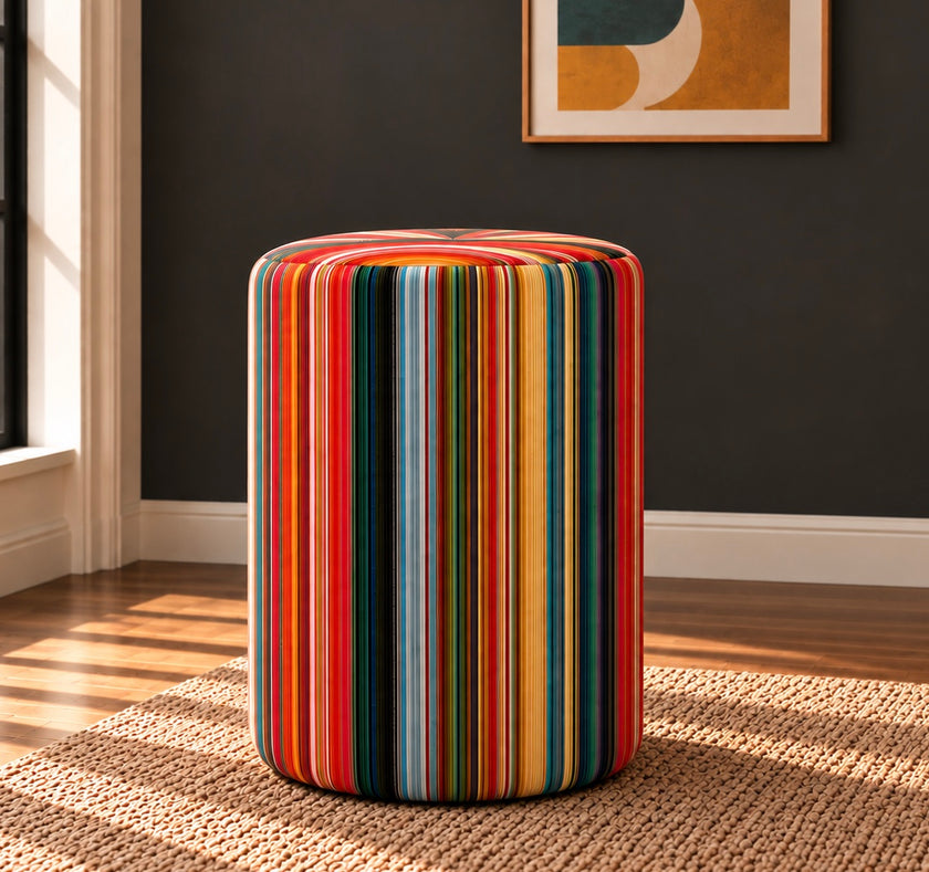 Fine Stripe Velvet Cushion