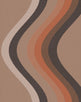Broad Curvy Retro Stripe Wallpaper