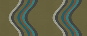 Broad Curvy Retro Stripe Wallpaper