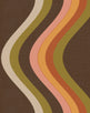 Broad Curvy Retro Stripe Wallpaper