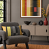 Combed Stripe Cushion - Lemon