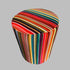Fine Stripe Velvet Footstool