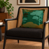 Cloud Tree Velvet Cushion - Teal