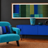 Combed Stripe Cushion - Cobalt
