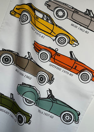 British Classic Cars Tea Towel