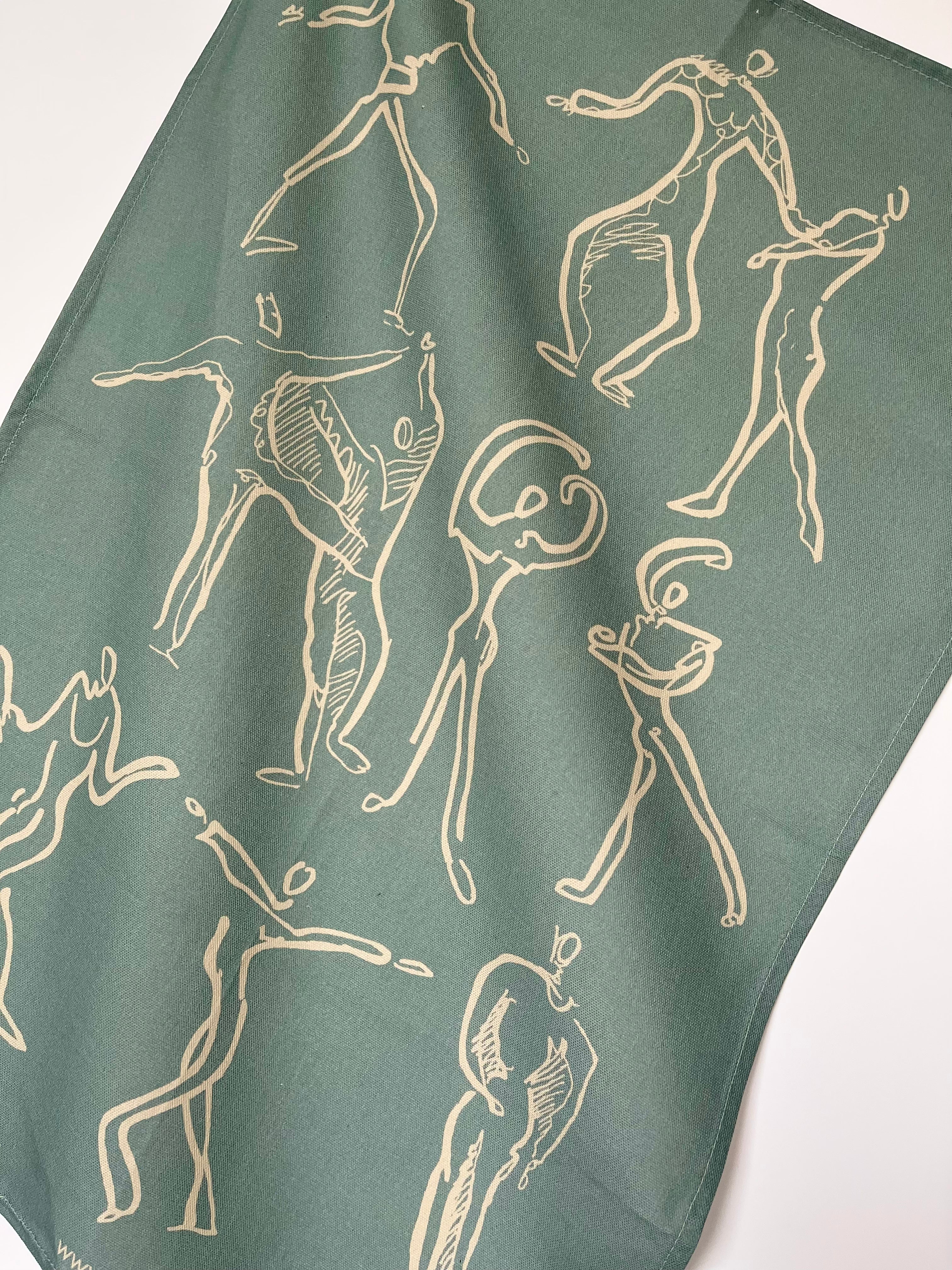 Dancers Linen Tea Towel