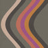 Broad Curvy Retro Stripe Wallpaper