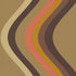Broad Curvy Retro Stripe Wallpaper