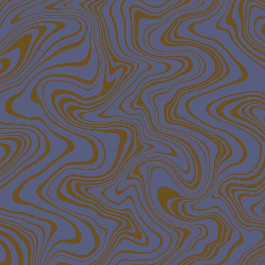 Fluid Wallpaper - Cobalt + brown